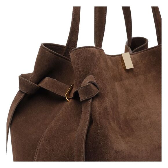 Yuzefi Women Suede Gyoza Tote Bag - Picture 4 of 4